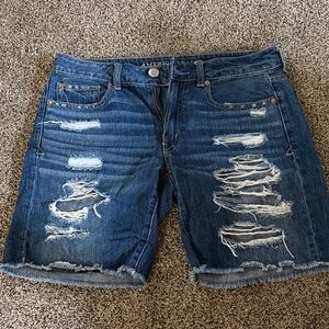 American Eagle Outfitters Dark Blue Denim Shorts